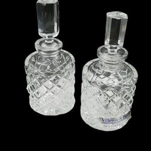 Pair Villeroy & Boch Crystal Scent Bottles